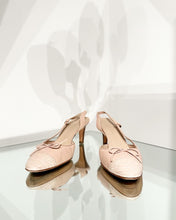 Load image into Gallery viewer, CHANEL Cap Toe Mid Heel Leather Slides
