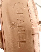 Load image into Gallery viewer, CHANEL Cap Toe Mid Heel Leather Slides
