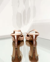Load image into Gallery viewer, CHANEL Cap Toe Mid Heel Leather Slides
