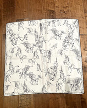 Load image into Gallery viewer, BURBERRY London England Unicorn Horse Silk Scarf
