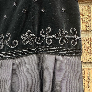 LANCETTI Roma Vintage 1970s Bead Embellished Velvet Dress & Jacket