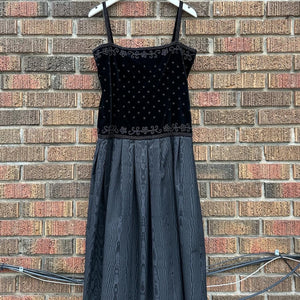 LANCETTI Roma Vintage 1970s Bead Embellished Velvet Dress & Jacket