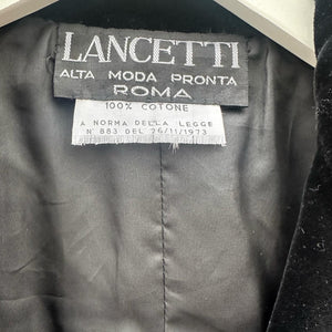 LANCETTI Roma Vintage 1970s Bead Embellished Velvet Dress & Jacket