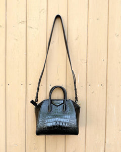 GIVENCHY Mini Antigona Croc Embossed Handle Crossbody Bag