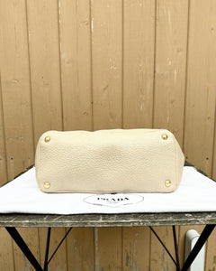 PRADA Vitelli Daino Leather Tote Crossbody  Bag