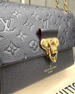 LOUIS VUITTON Marine Rouge Monogram Empreinte Leather Vavin PM Bag