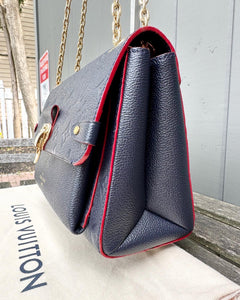 LOUIS VUITTON Marine Rouge Monogram Empreinte Leather Vavin PM Bag