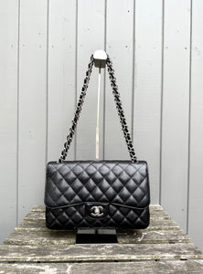 CHANEL Classic Jumbo Double Flap Bag in SHW