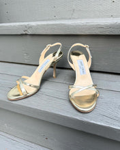 Load image into Gallery viewer, JIMMY CHOO Leather High Heel Slingback Sandals
