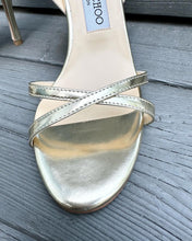 Load image into Gallery viewer, JIMMY CHOO Leather High Heel Slingback Sandals

