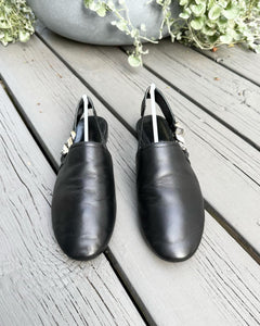 GIVENCHY Leather Chain Slingback Mules