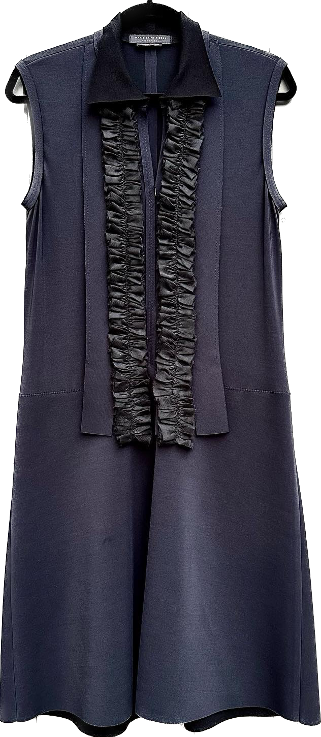 MARIE SAINT PIERRE Ruffled Front S’less Dress