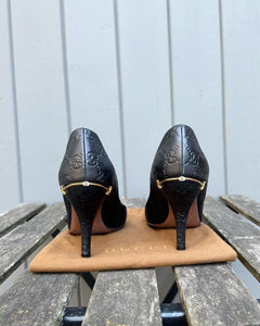 GUCCI Guccissima High Heel Leather Pumps