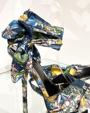 Load image into Gallery viewer, DOLCE &amp; GABBANA Satin Tie Up Platform High Heels
