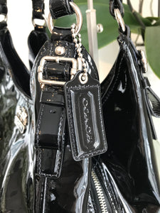 COACH MAD PAT Patent Leather Shoulder Bag
