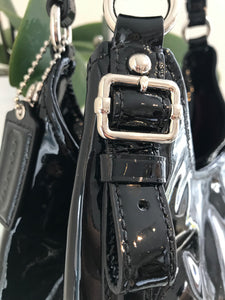 COACH MAD PAT Patent Leather Shoulder Bag
