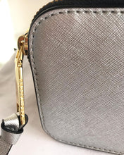 Load image into Gallery viewer, MARC JACOBS Iridescent Silver Colour Block Snapshot Camera Crossbody Bag
