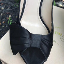 Load image into Gallery viewer, PRADA Satin Bow Peep Toe High Heels
