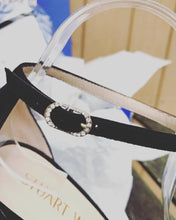 Load image into Gallery viewer, STUART WEITZMAN Nudist Crystal Embellished Suede High Heel Sandals
