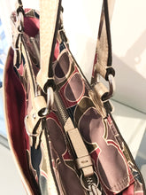Load image into Gallery viewer, COACH Signature Gallery Scarf Print Satin Leather Shoulder Bag

