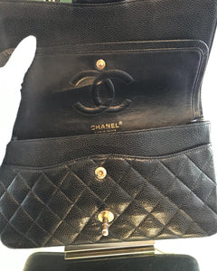 CHANEL Classic Medium Double Flap in Caviar Leather