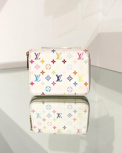 LOUIS VUITTON Monogram White Multi Colour Zippy Coin Wallet