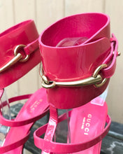 Load image into Gallery viewer, GUCCI Ursula Patent Leather Gladiator High Heel Sandals
