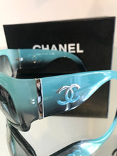Load image into Gallery viewer, CHANEL Two-Tone Blue Grey Sunglasses
