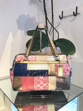 Load image into Gallery viewer, COACH Patchwork Canvas Leather Bowling Tote
