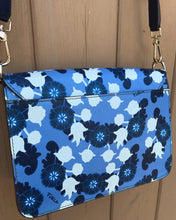Load image into Gallery viewer, FURLA Blue White Floral Print Leather Crossbody Bag

