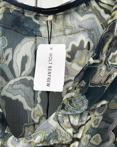 ELIE TAHARI Silk Print Top