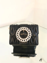 Load image into Gallery viewer, MIU MIU Matelasse Napa Leathr Crystal Embellished Buckle Mini Crossbody Bag
