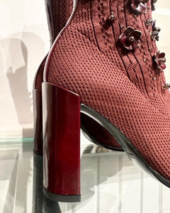 STUART WEITZMAN Sockhop Knit Leather Sock Booties
