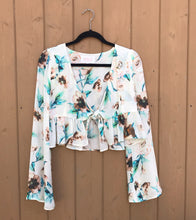 Load image into Gallery viewer, STONE COLD FOX Floral Print Silk Tie Front Top
