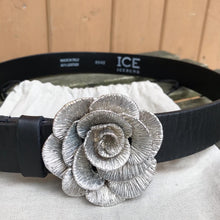 Load image into Gallery viewer, ICEBERG Flower Embellished Leather Belt
