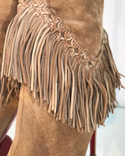 Load image into Gallery viewer, CHRISTIAN LOUBOUTIN ROM 120 Fringe Platform Suede High Heel Ankle Boots
