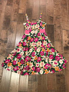 DIANA CONFEZIONI VENEZIA Floral Print Swing Midi Dress