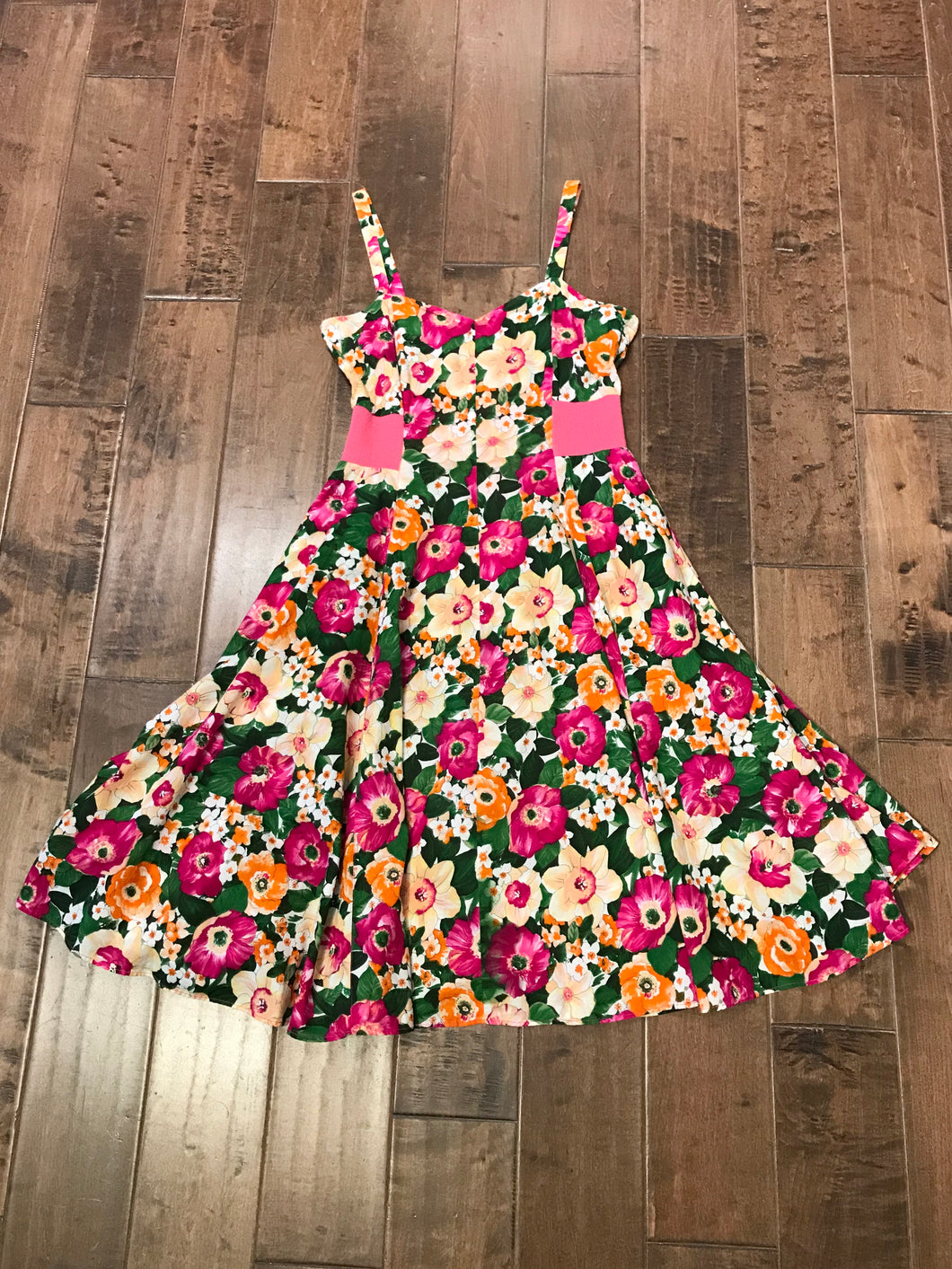 DIANA CONFEZIONI VENEZIA Floral Print Swing Midi Dress