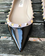 Load image into Gallery viewer, VALENTINO GARAVANI Rockstud Patent Leather Pointed Toe Ballet Flats
