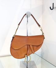 Load image into Gallery viewer, CHRISTIAN DIOR Vintage Tan Saddle Bag

