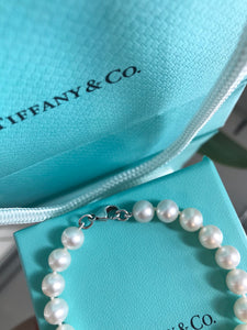 TIFFANY & CO. Pearl Sterling Silver Return to Tiffany Heart Tag Bracelet