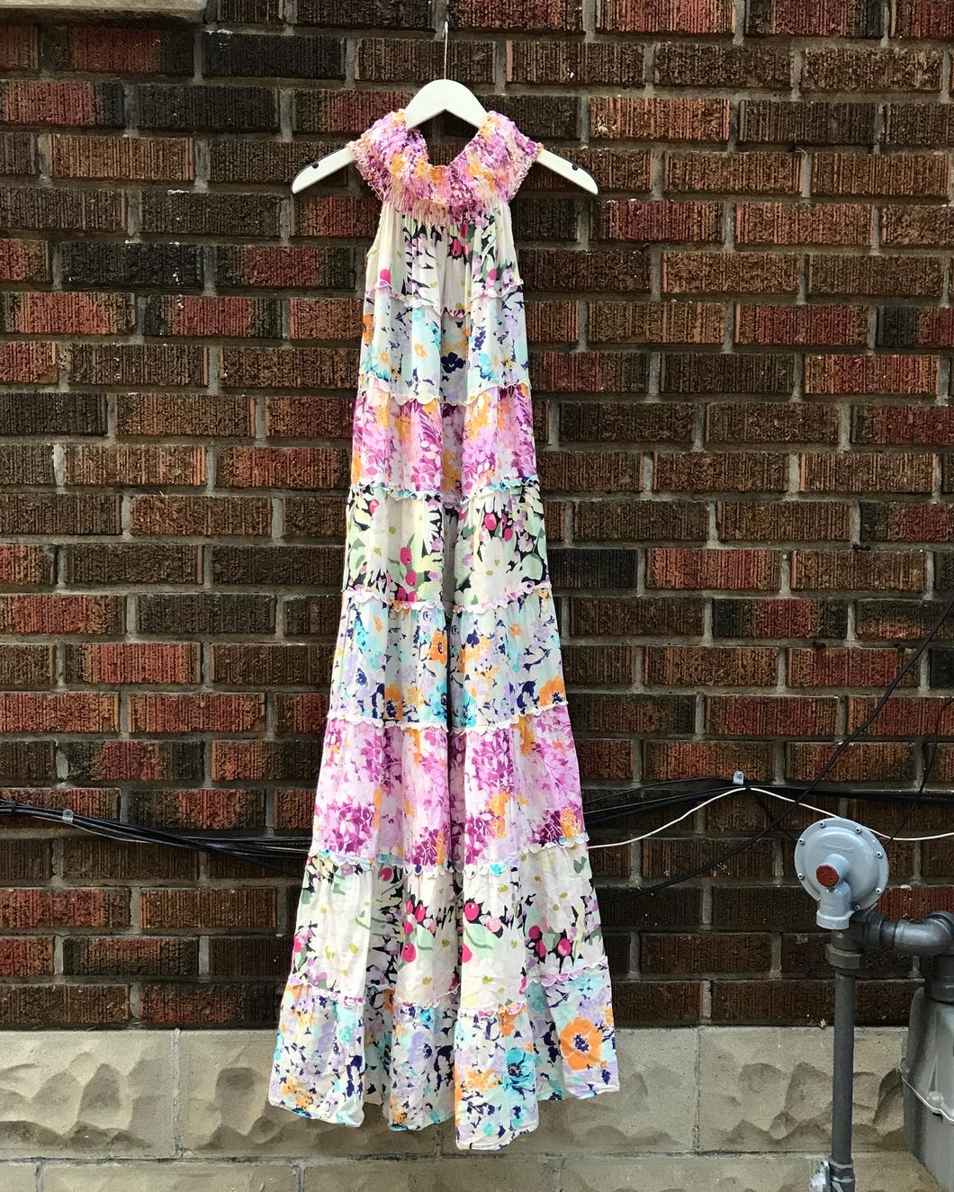 ZIMMERMANN Multi Colour Floral Print Tiered Maxi Dress