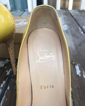 Load image into Gallery viewer, CHRISTIAN LOUBOUTIN Patent Leather Platform Cork High Heel Pumps
