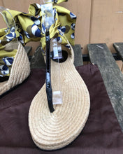 Load image into Gallery viewer, GUCCI Carolina Beach Ball Satin Tie Flat Espadrille Sandals
