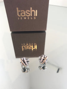 TASHI Sterling Silver Knot Pierced Earrings