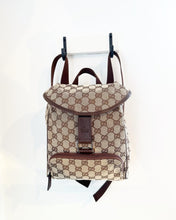 Load image into Gallery viewer, GUCCI Monogram Canvas Flap Backpack
