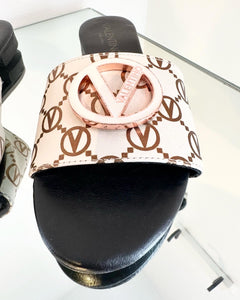 VALENTINO Logo Slide Sandals