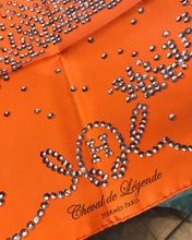 Load image into Gallery viewer, HERMÈS Vintage Silk Carre Scarf/Wrap “Cheval de Legend” by Benoit Pierre Emery
