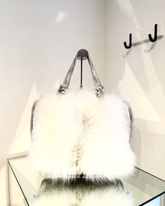 SILVANO BIAGINI Fox Fur Python Handle Bag