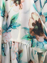 Load image into Gallery viewer, STONE COLD FOX Floral Print Silk Tie Front Top
